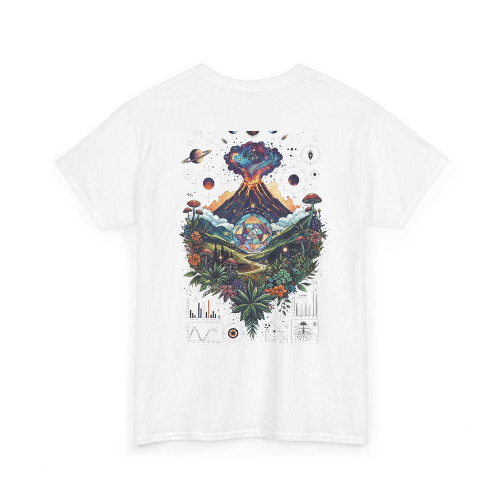 Nature-Inspired Unisex Heavy Cotton Tee | Volcano Art Shirt, Eco-Friendly T-Shirt, Gift for Nature Lovers, Unique Graphic Tee, Casual Wear