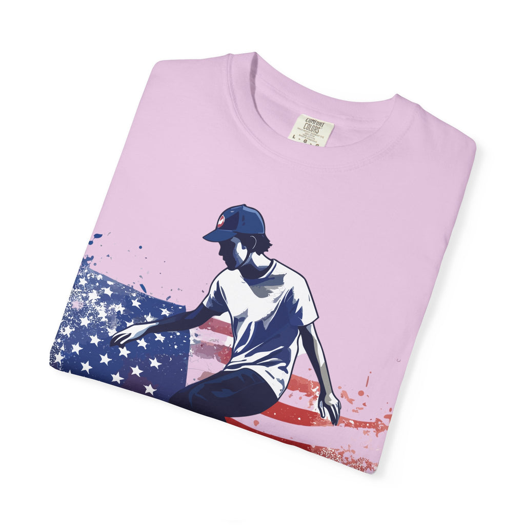Skateboarder American Flag T-Shirt