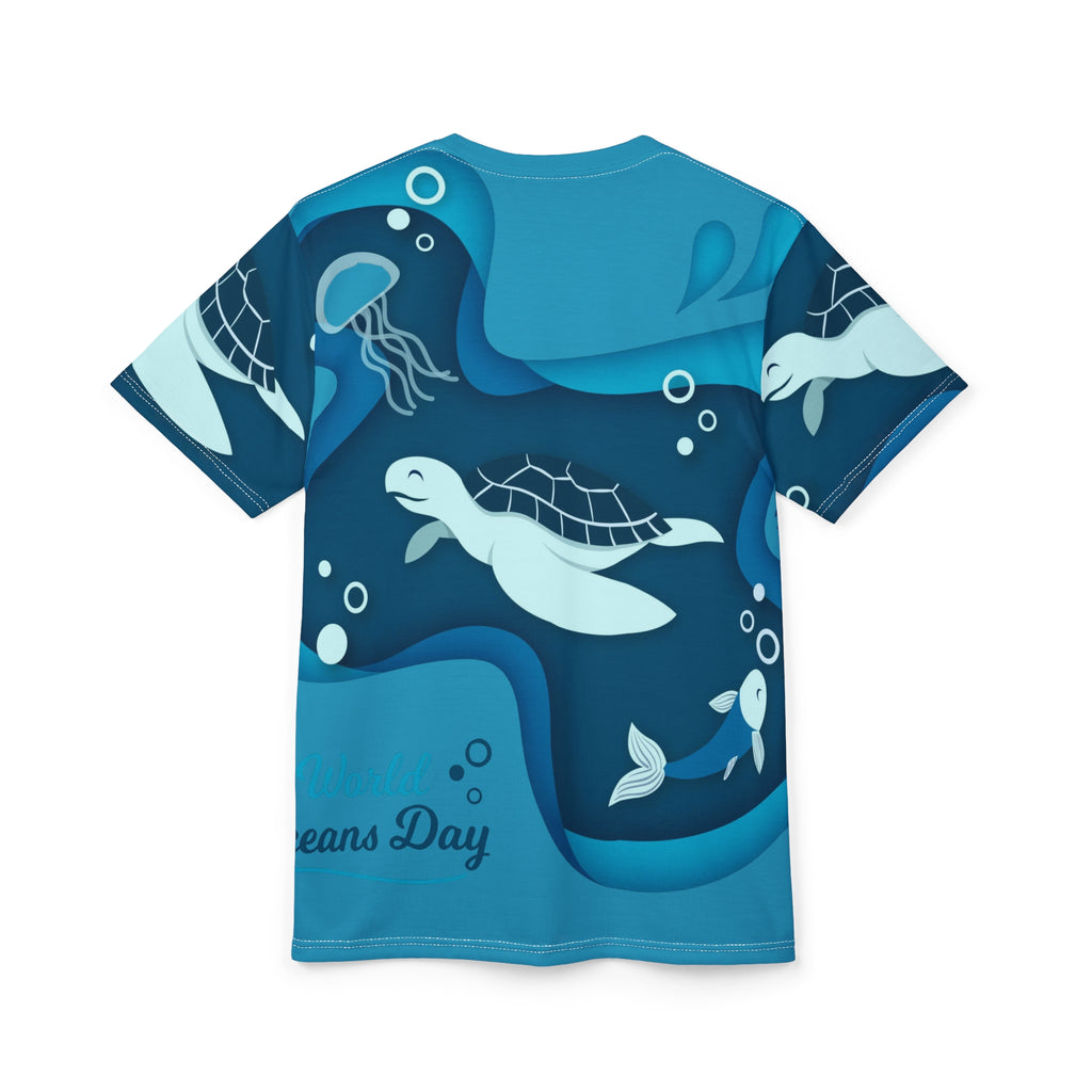 Sea Turtle Oceans Day All-Over Print Tee