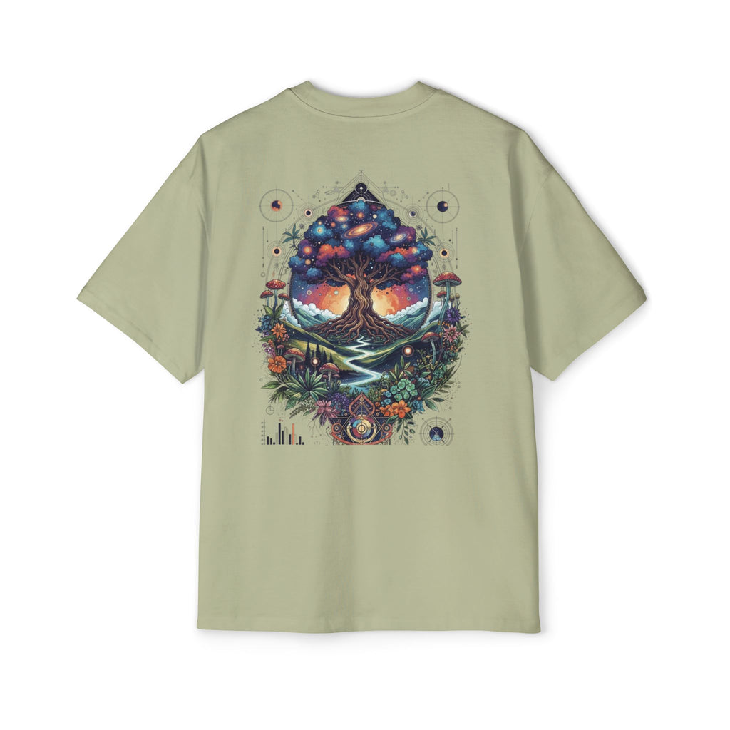 Bohemian Tree of Life Tee, Oversized Men's Shirt, Festival Wear, Nature Lover Gift, Eco-Friendly Fashion, Casual Summer Top