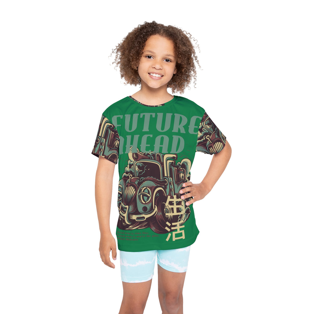 Kids Jersey – "Future Ahead" Vintage Car Graphic Tee