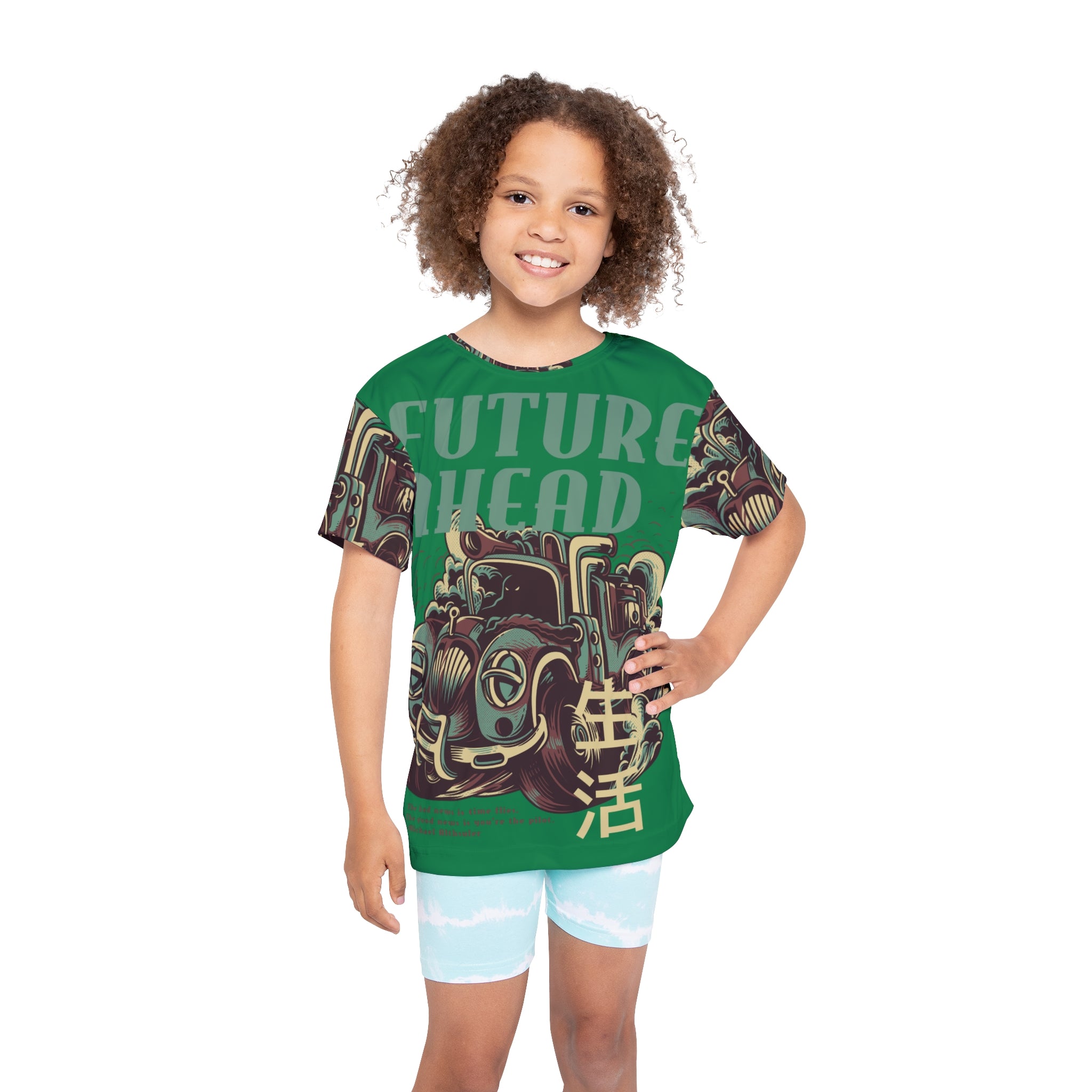 Kids Jersey – "Future Ahead" Vintage Car Graphic Tee