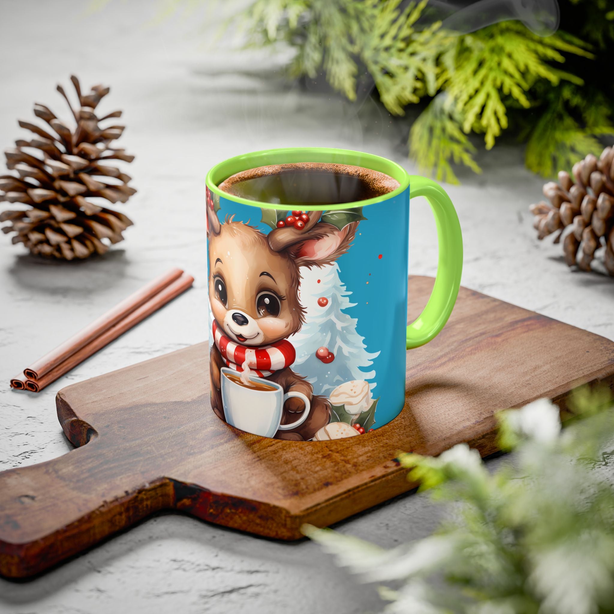 Cute Christmas Reindeer Coffee Mug (11oz & 15oz)
