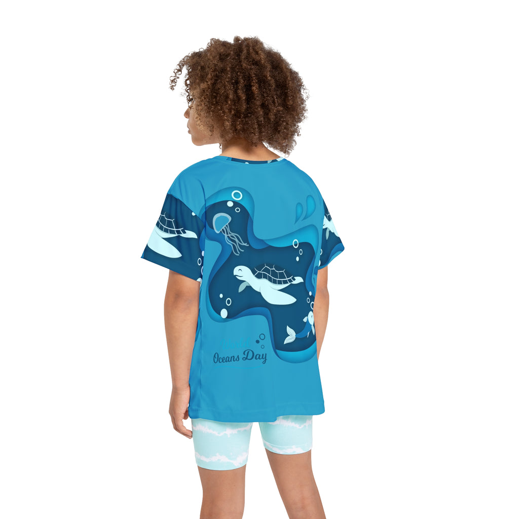 Kids Jersey – Oceans Day Turtle & Jellyfish All-Over Print