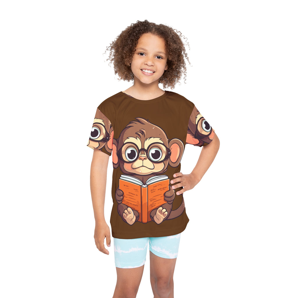Kids Jersey — Cute Monkey Reading Book All-Over Print