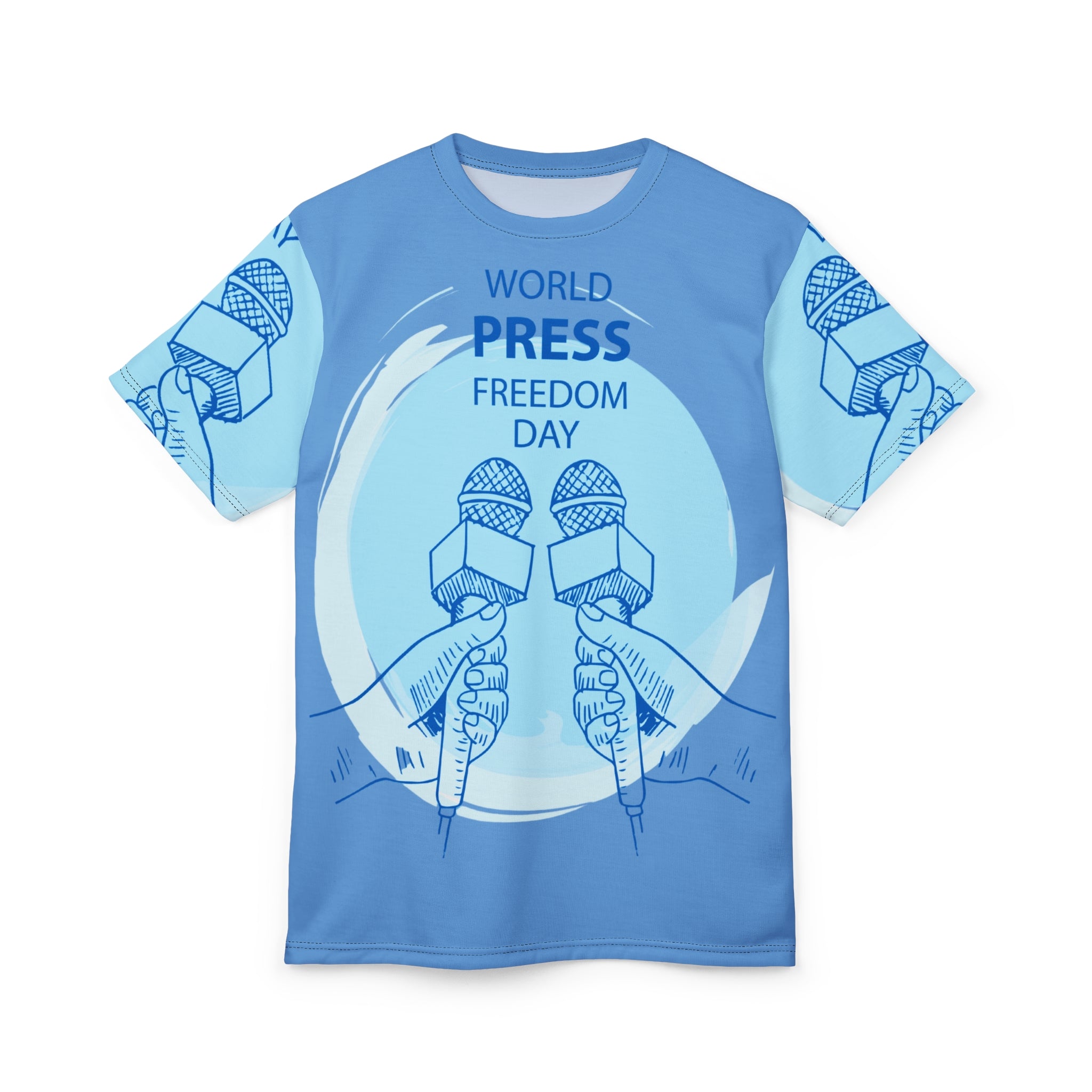World Press Freedom Day Tee – Microphone Illustration Journalism Awareness Shirt