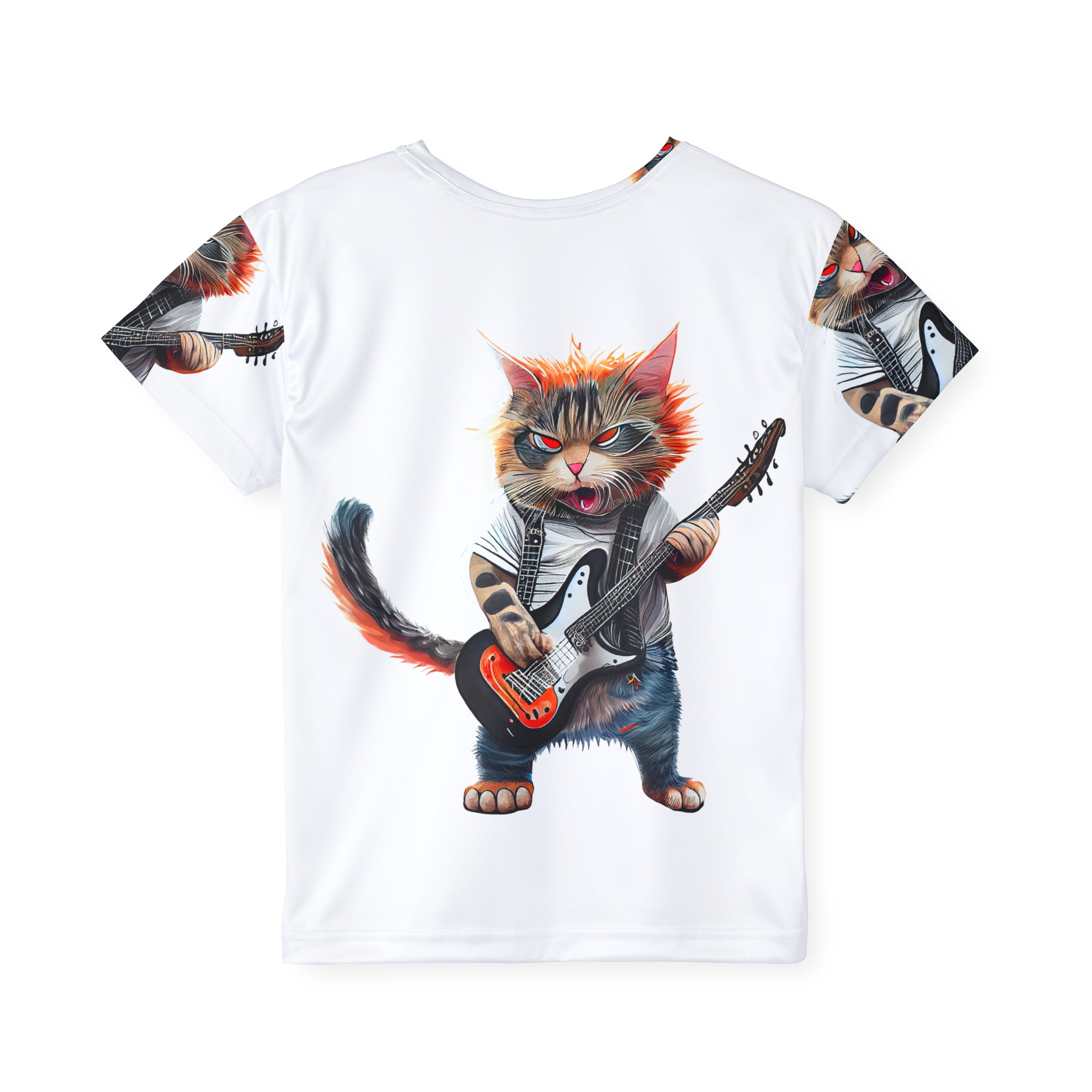 Kids Jersey — Rock Star Cat Graphic All-Over Print
