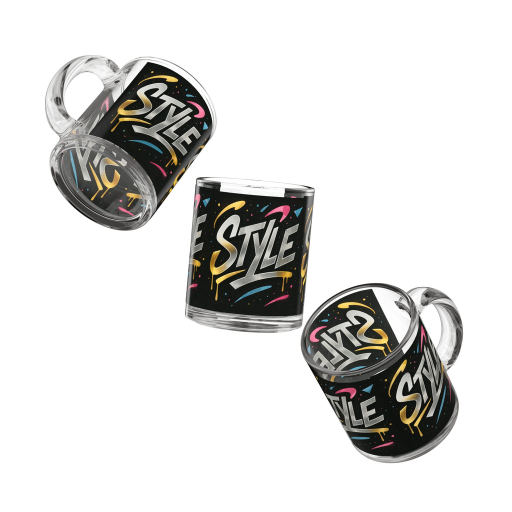 Glass Mug — 'Style' Graffiti Design 10oz