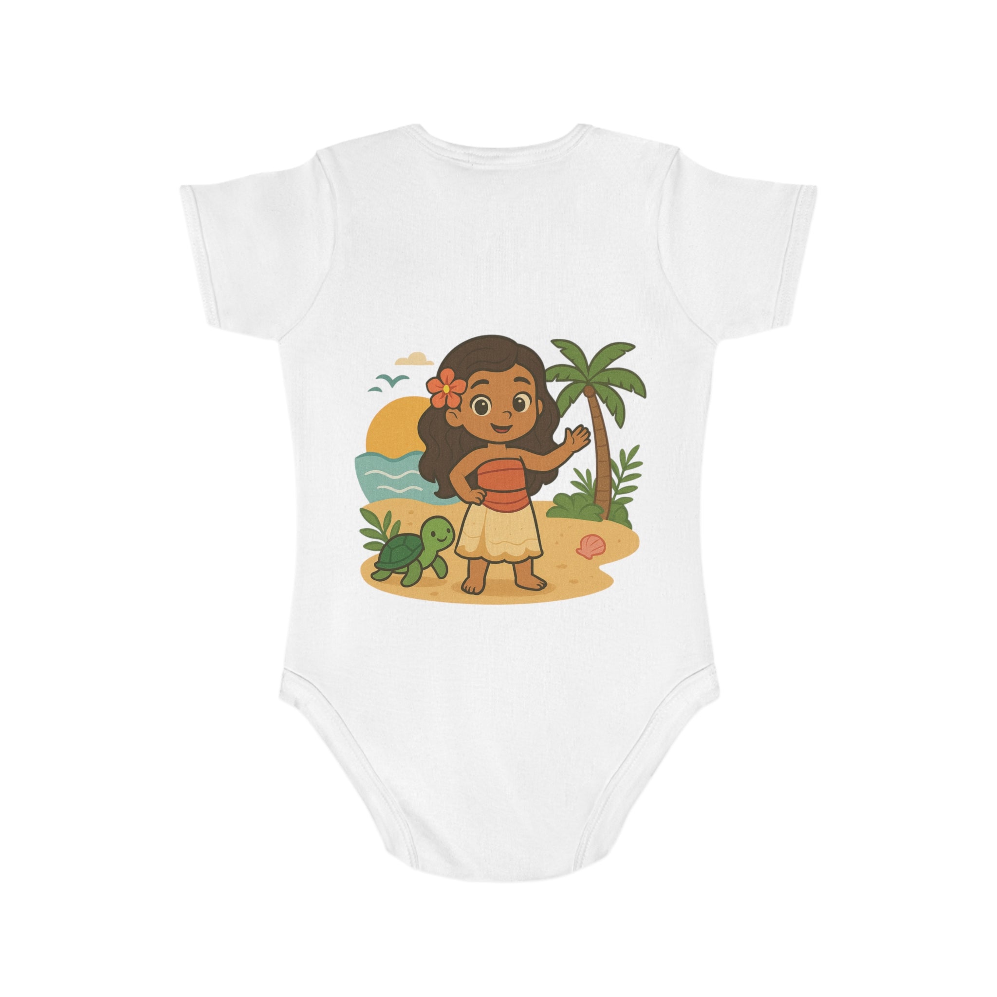Tropical Baby Bodysuit with Island Design, Adorable Gift for Newborns, Baby Shower Present, Summer Vibes, Cute Infant Wear