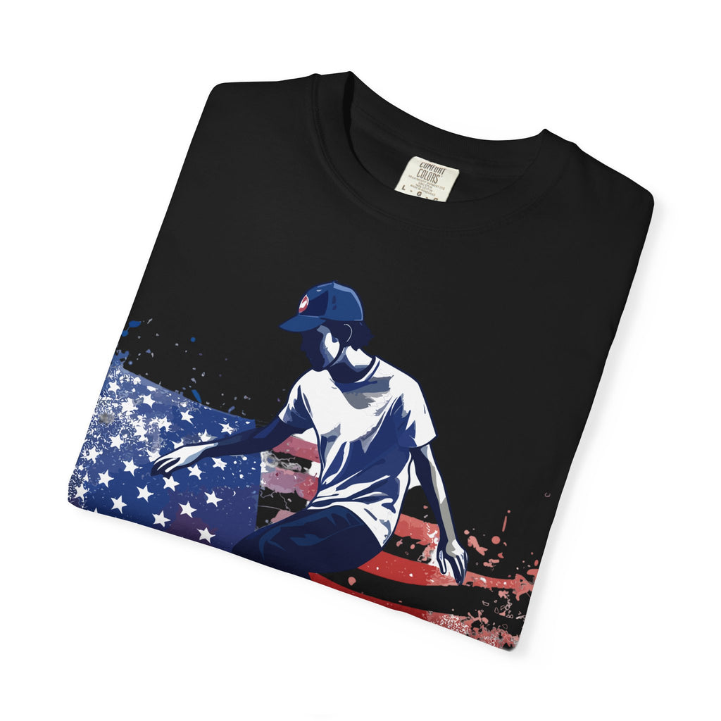 Skateboarder American Flag T-Shirt