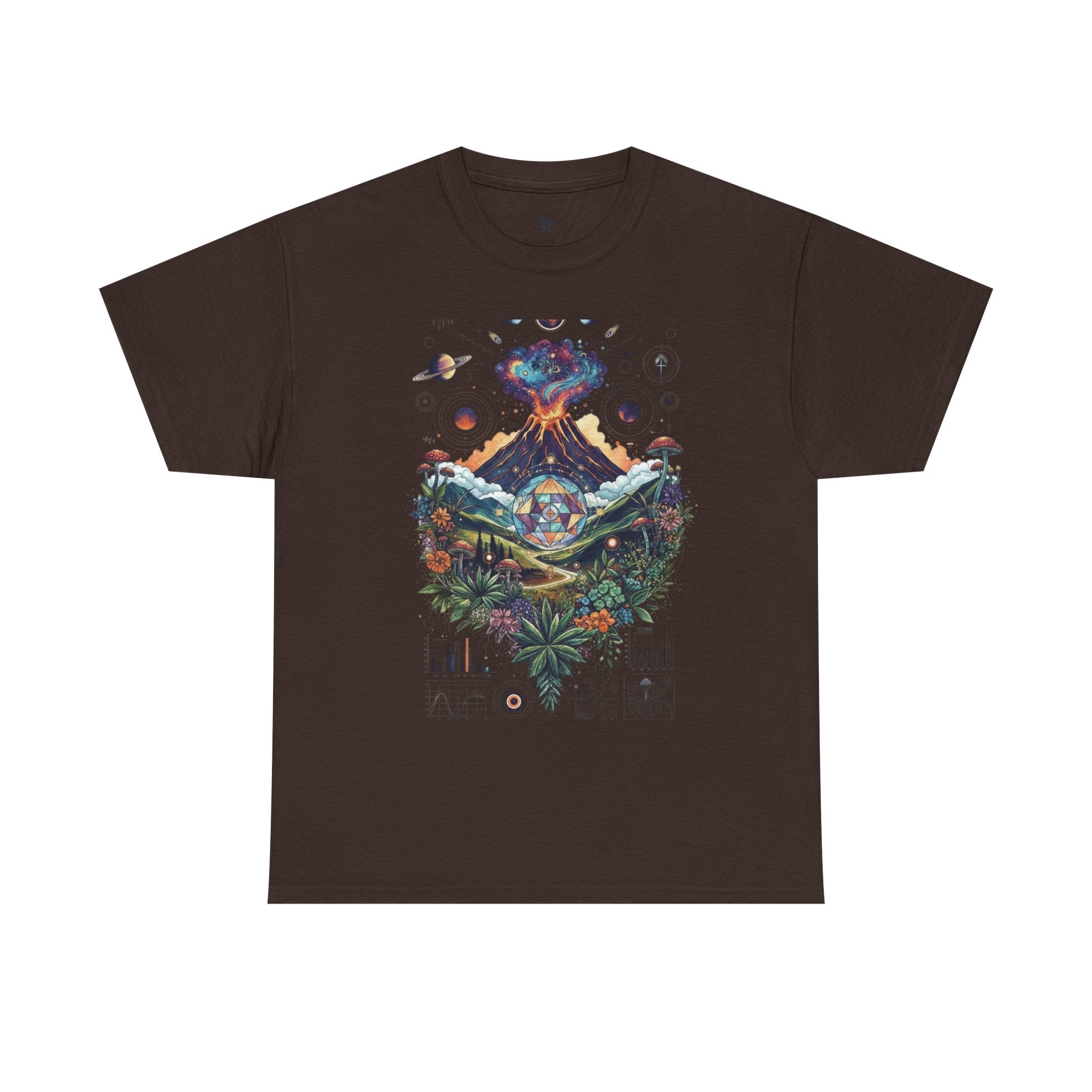 Nature-Inspired Unisex Heavy Cotton Tee | Volcano Art Shirt, Eco-Friendly T-Shirt, Gift for Nature Lovers, Unique Graphic Tee, Casual Wear
