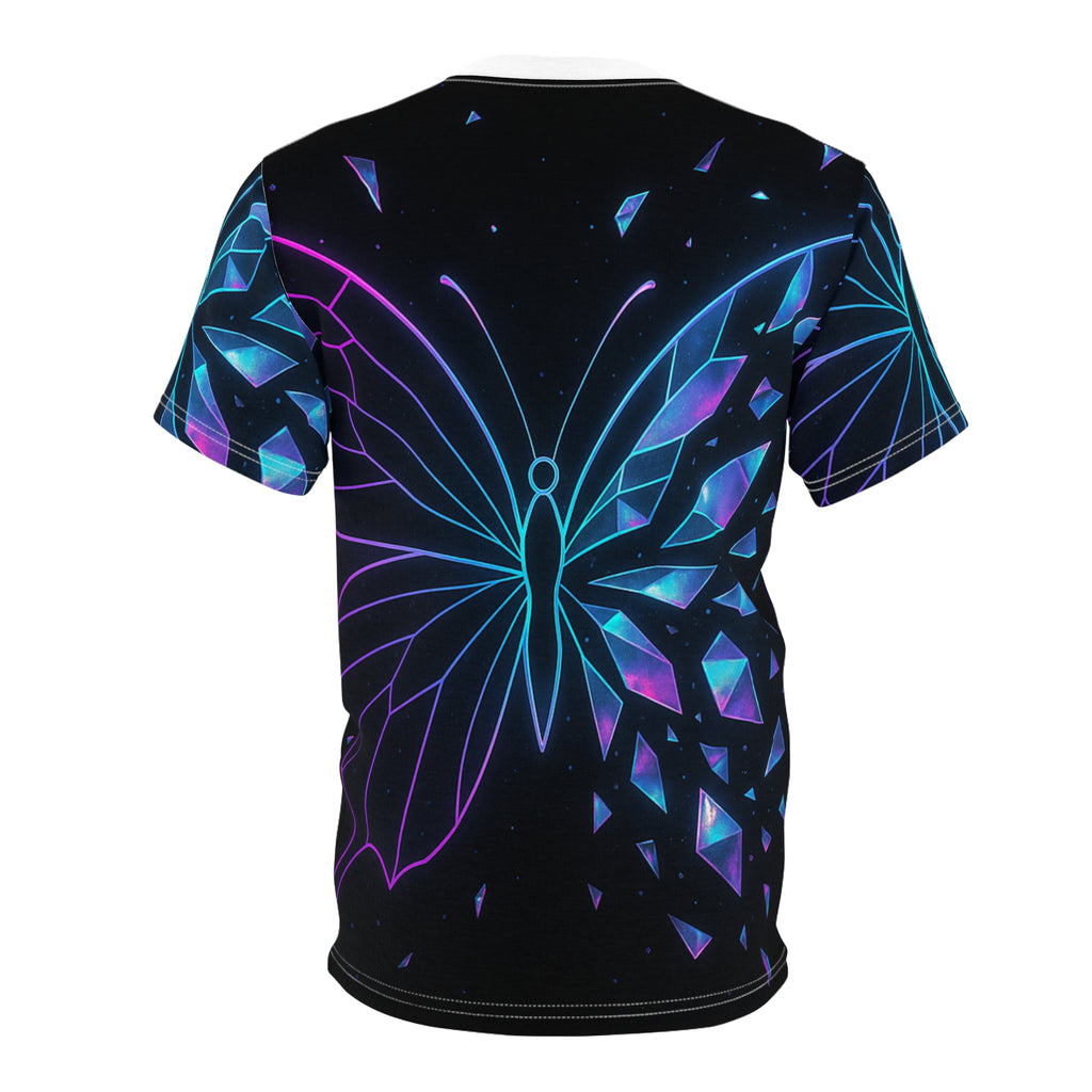 Colorful Butterfly AOP Unisex Tee, Graphic T-Shirt, Casual Wear, Unique Gift, Trendy Fashion, Butterfly Lover Apparel