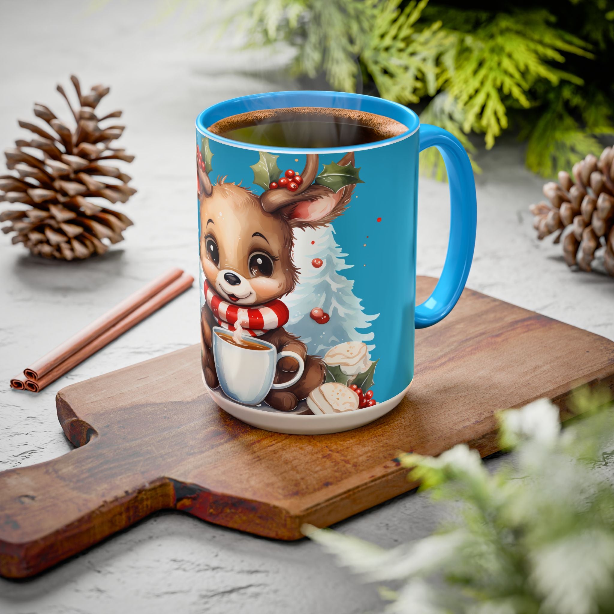 Cute Christmas Reindeer Coffee Mug (11oz & 15oz)