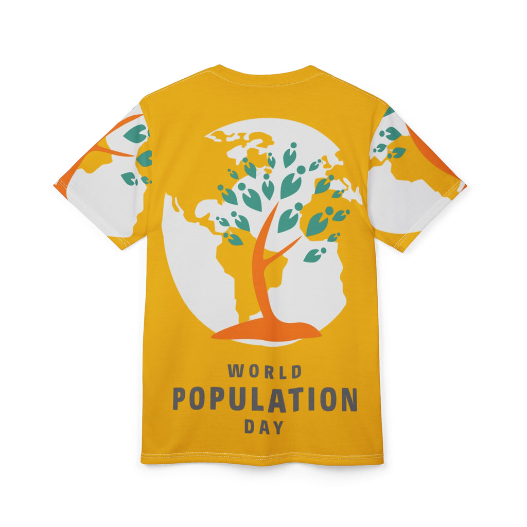 World Population Day Tee — Tree & Globe Graphic Awareness T-Shirt