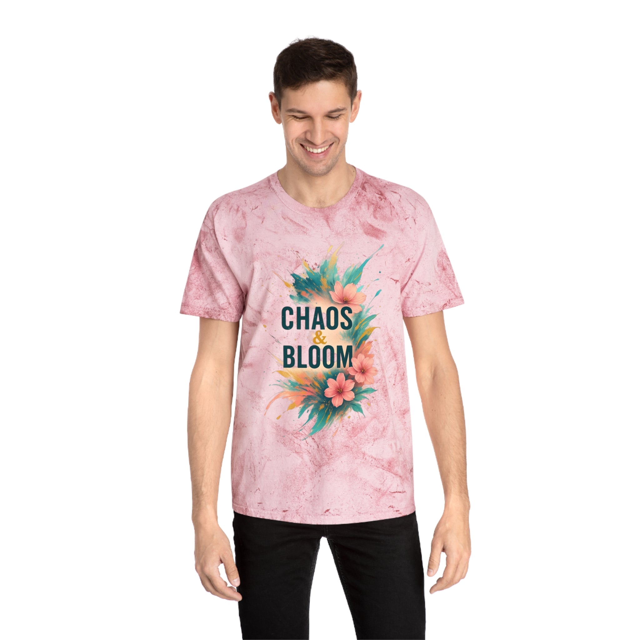Unisex Bohemian Floral T-Shirt, Chaos & Bloom Tee, Summer Shirt, Gift for Nature Lovers, Trendy Casual Wear, Unique Statement Tee