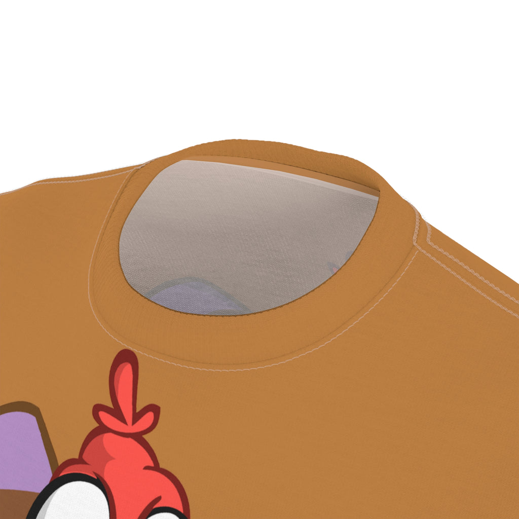 Turkey Cartoon All-Over Print Tee — Funny Thanksgiving Turkey Shirt