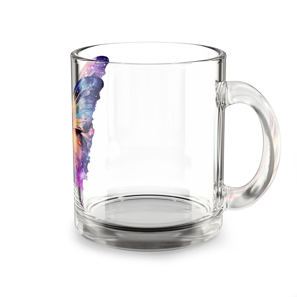 0oz Glass Mug  Watercolor Butterfly Cup