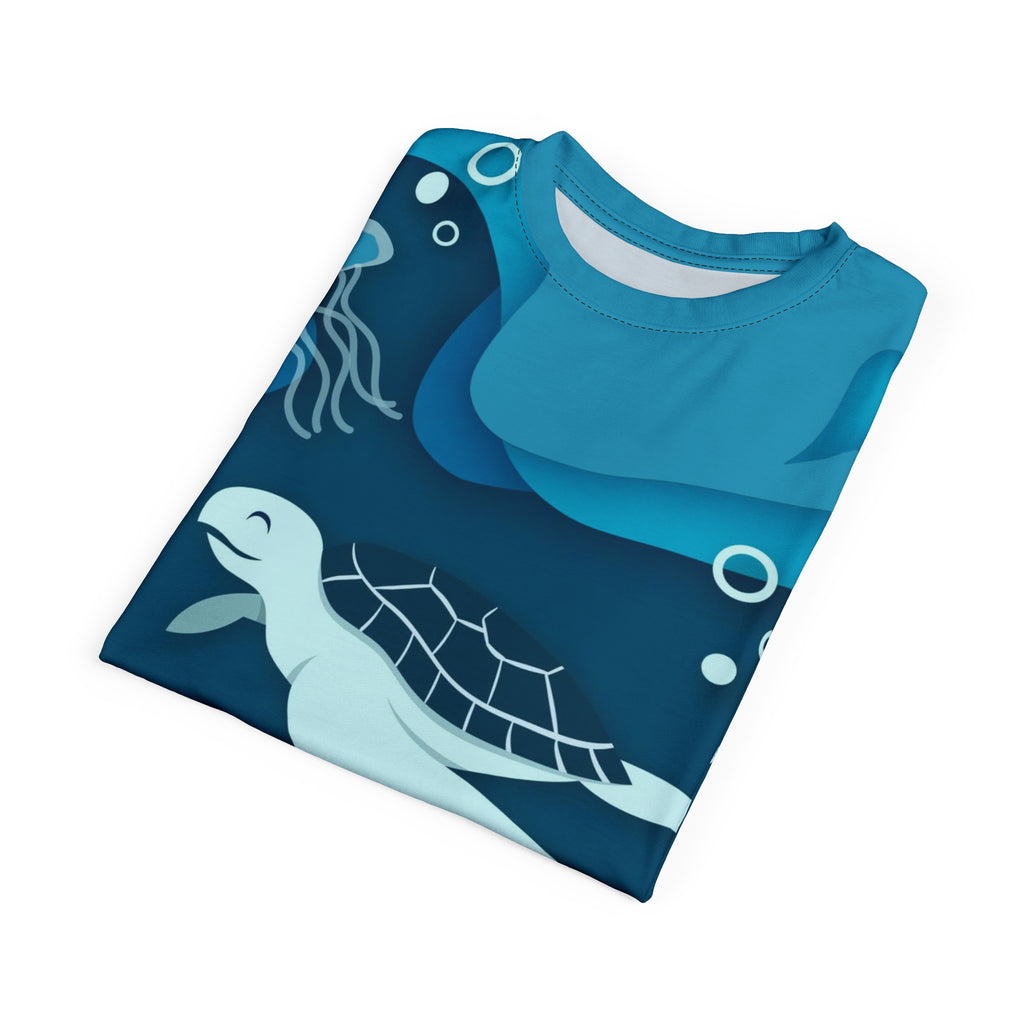 Sea Turtle Oceans Day All-Over Print Tee