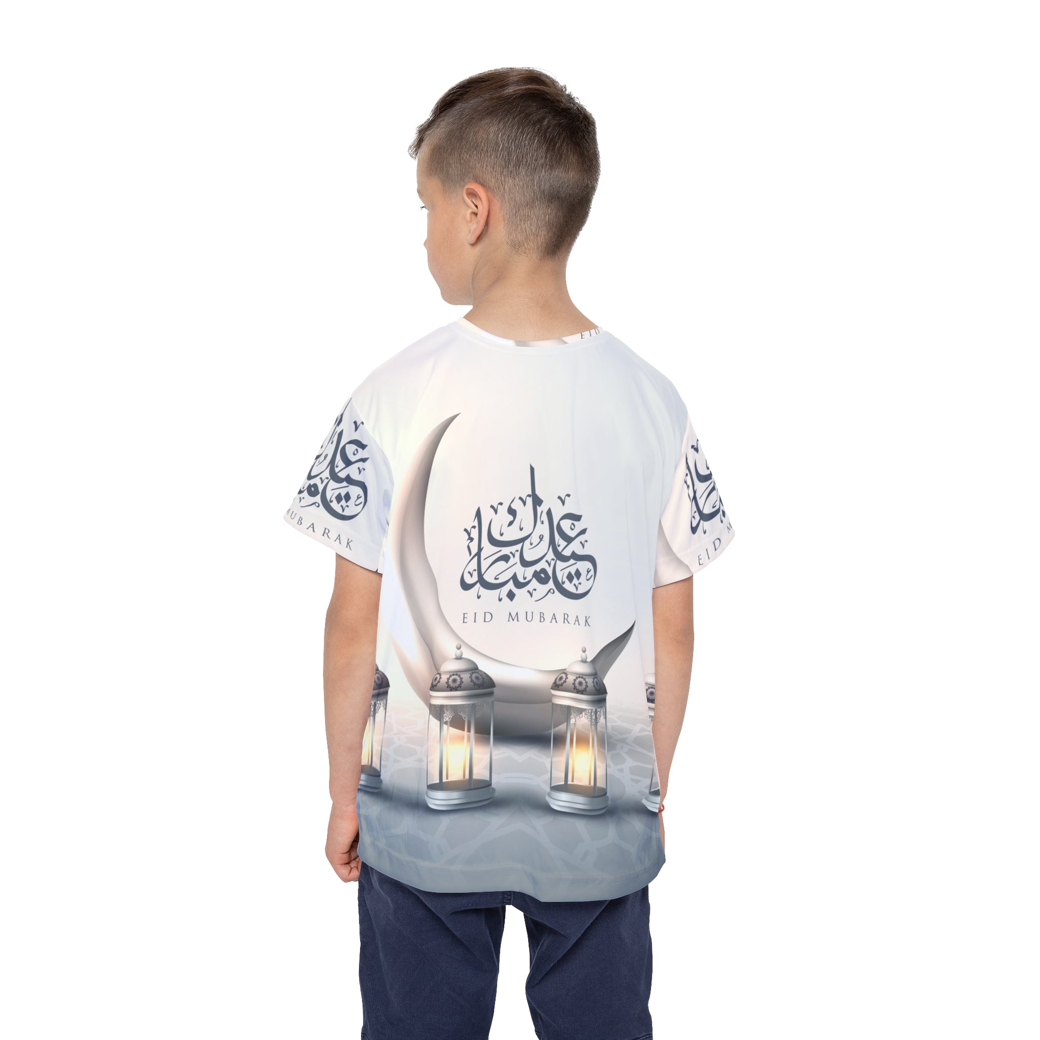 Kids Eid Mubarak Jersey - Crescent & Lantern All-Over Print