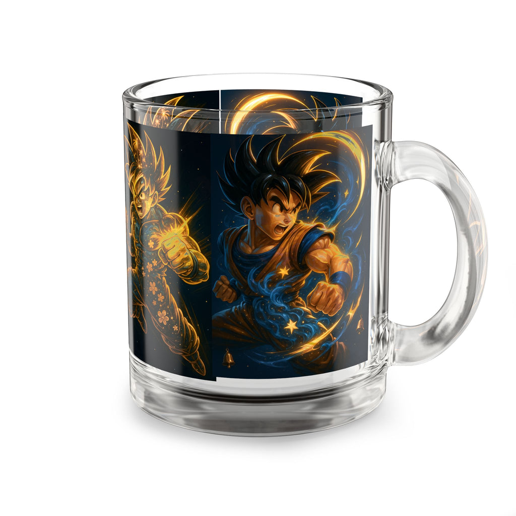Goku Energy Glow Glass Mug — 10oz Anime Coffee Cup