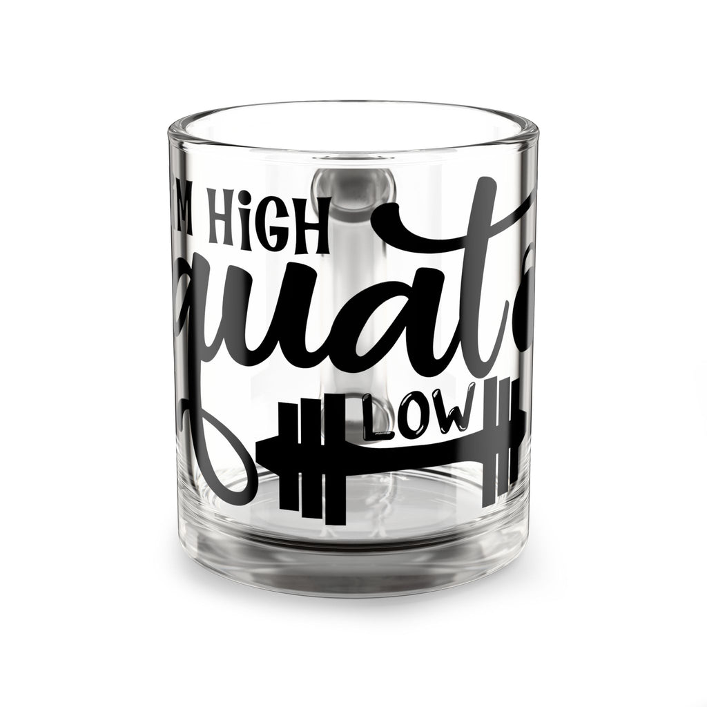 Graduation Glass Mug — "Aim High, Graduate" 10oz Keepsake