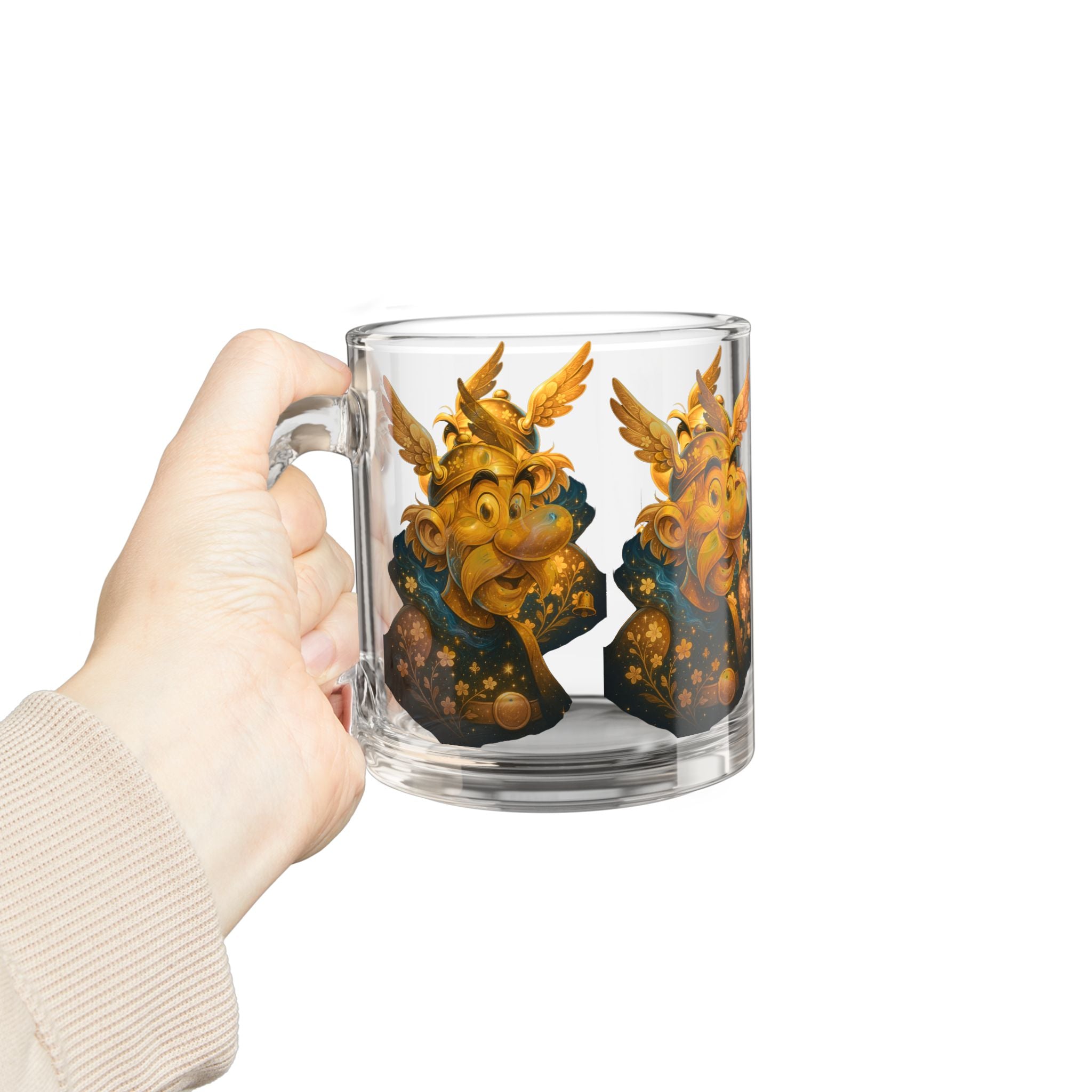  Watercolor glass mug 