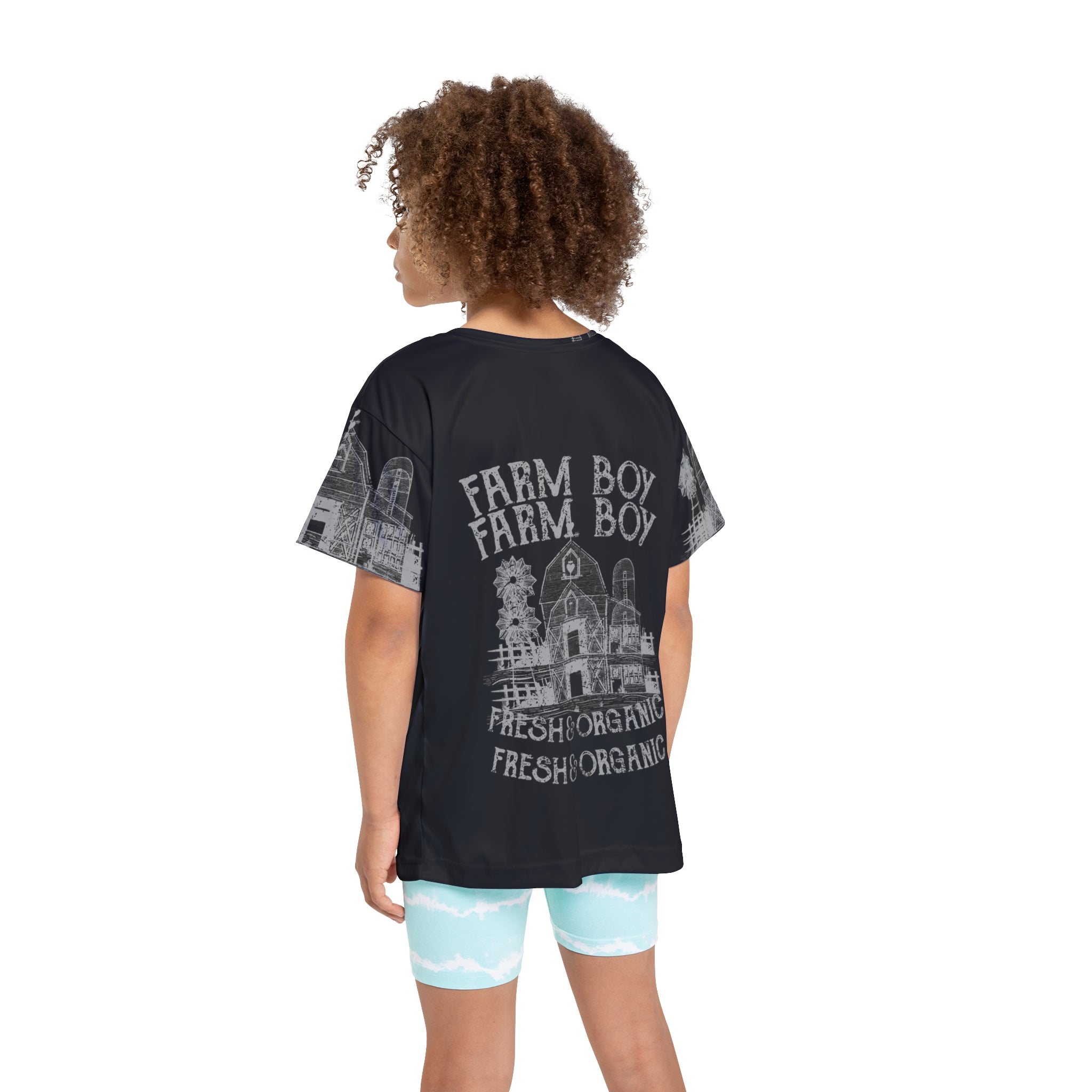 Kids Jersey — "Farm Boy Fresh & Organic" Graphic Tee