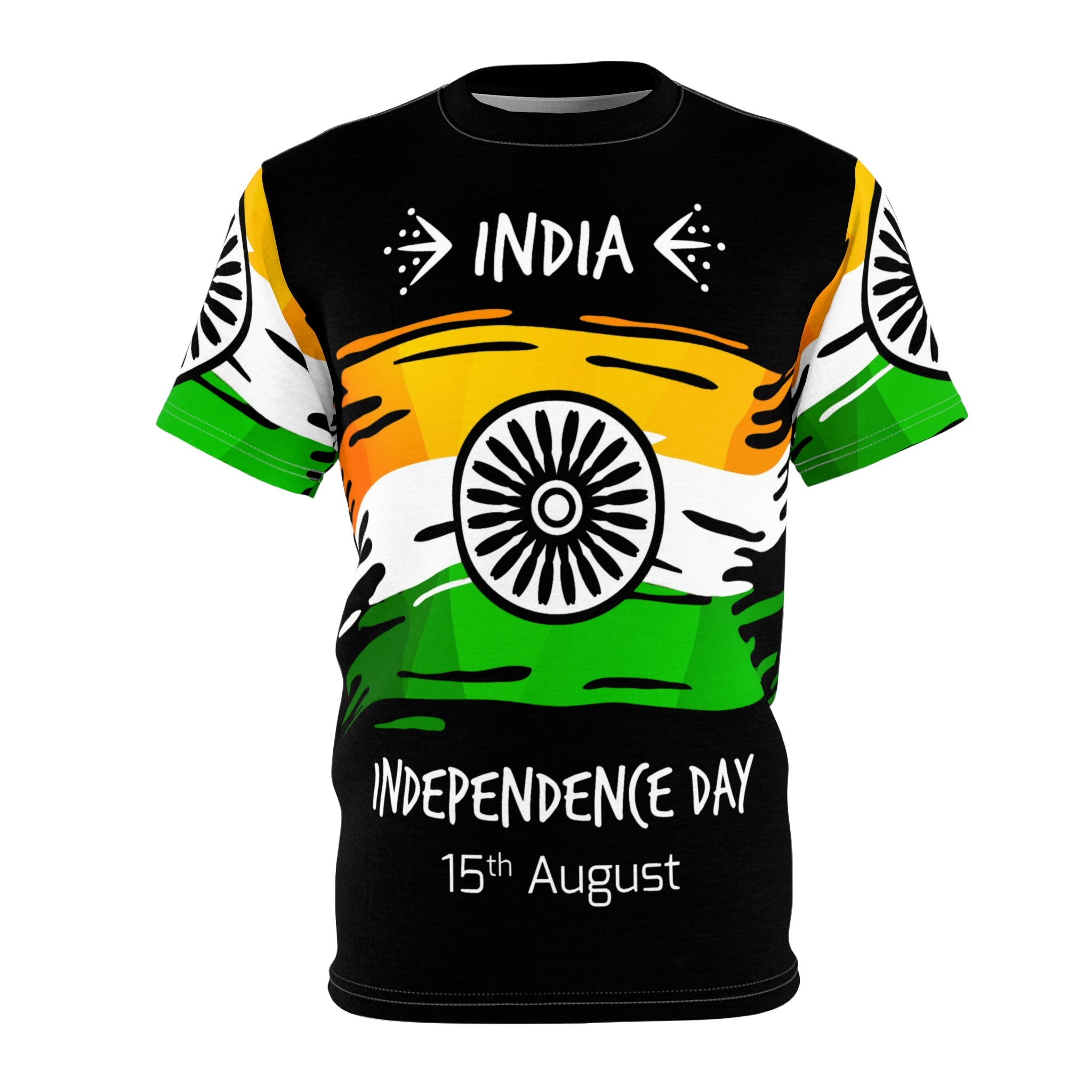 India Independence Day T-Shirt – Tricolor Flag Design (15th August)