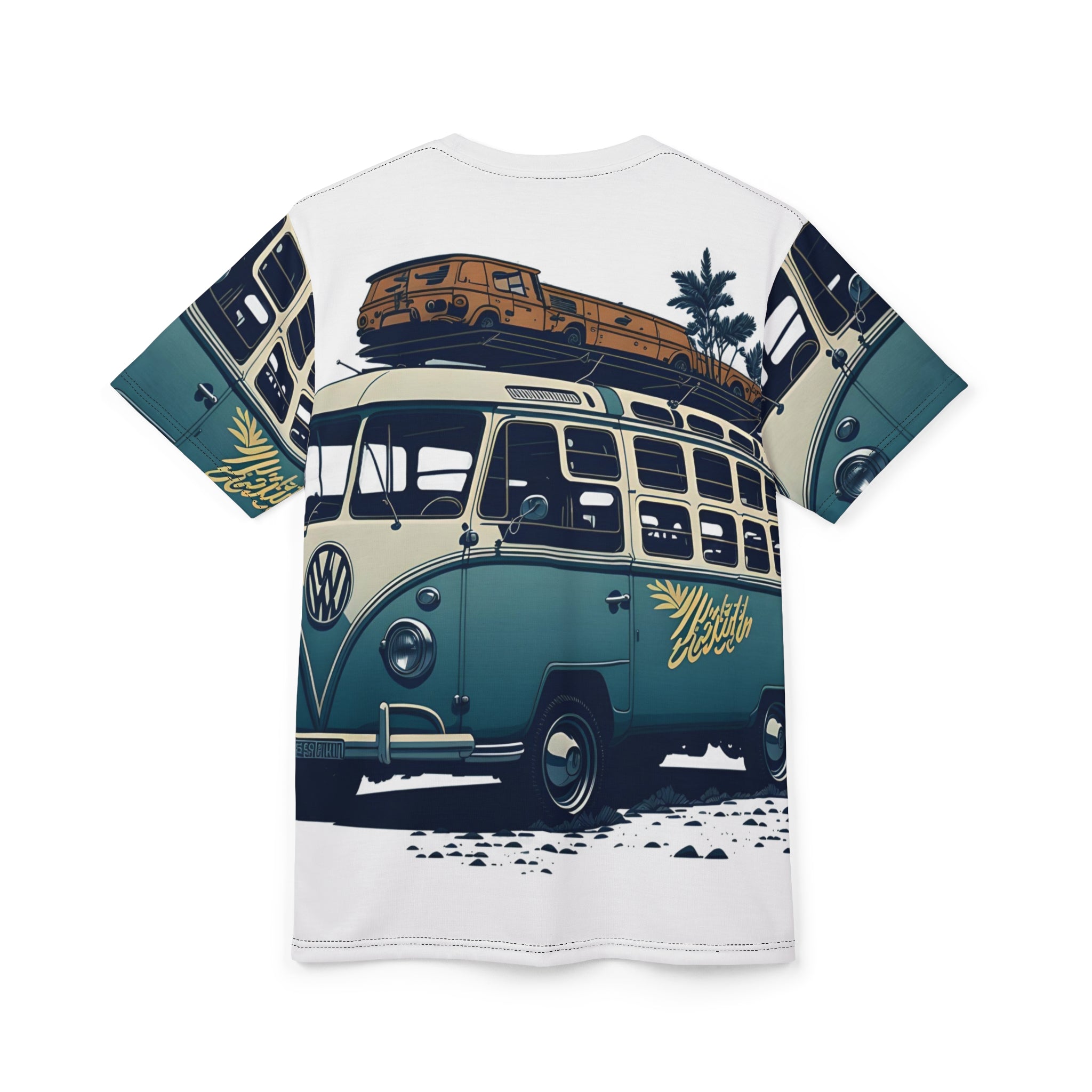 Retro Volkswagen Bus Tee - Vintage Style Cut & Sew Jersey T-Shirt