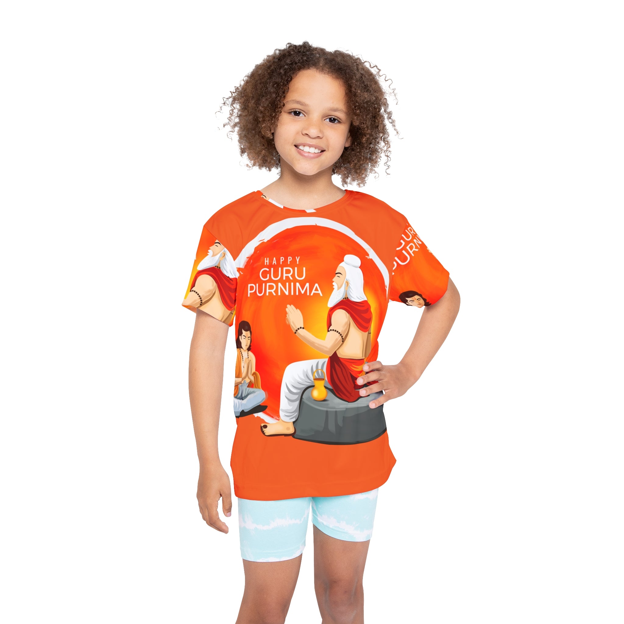 Kids Jersey — Happy Guru Purnima All-Over Print Sports Tee