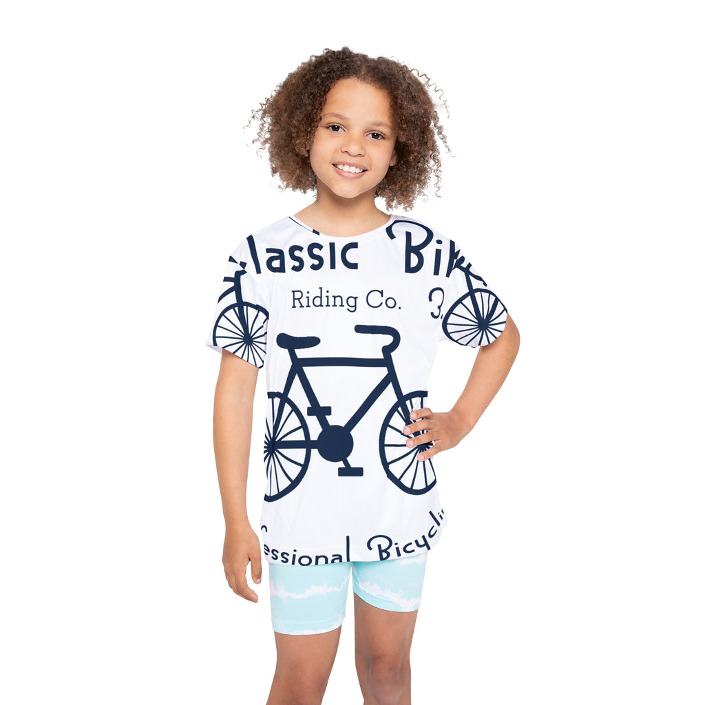 Kids Bicycle Jersey – 'Classic Bike Riding Co.' All-Over Print Shirt