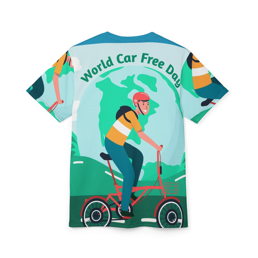 World Car Free Day Bike Tee — Eco-Friendly Cycling Graphic Shirt