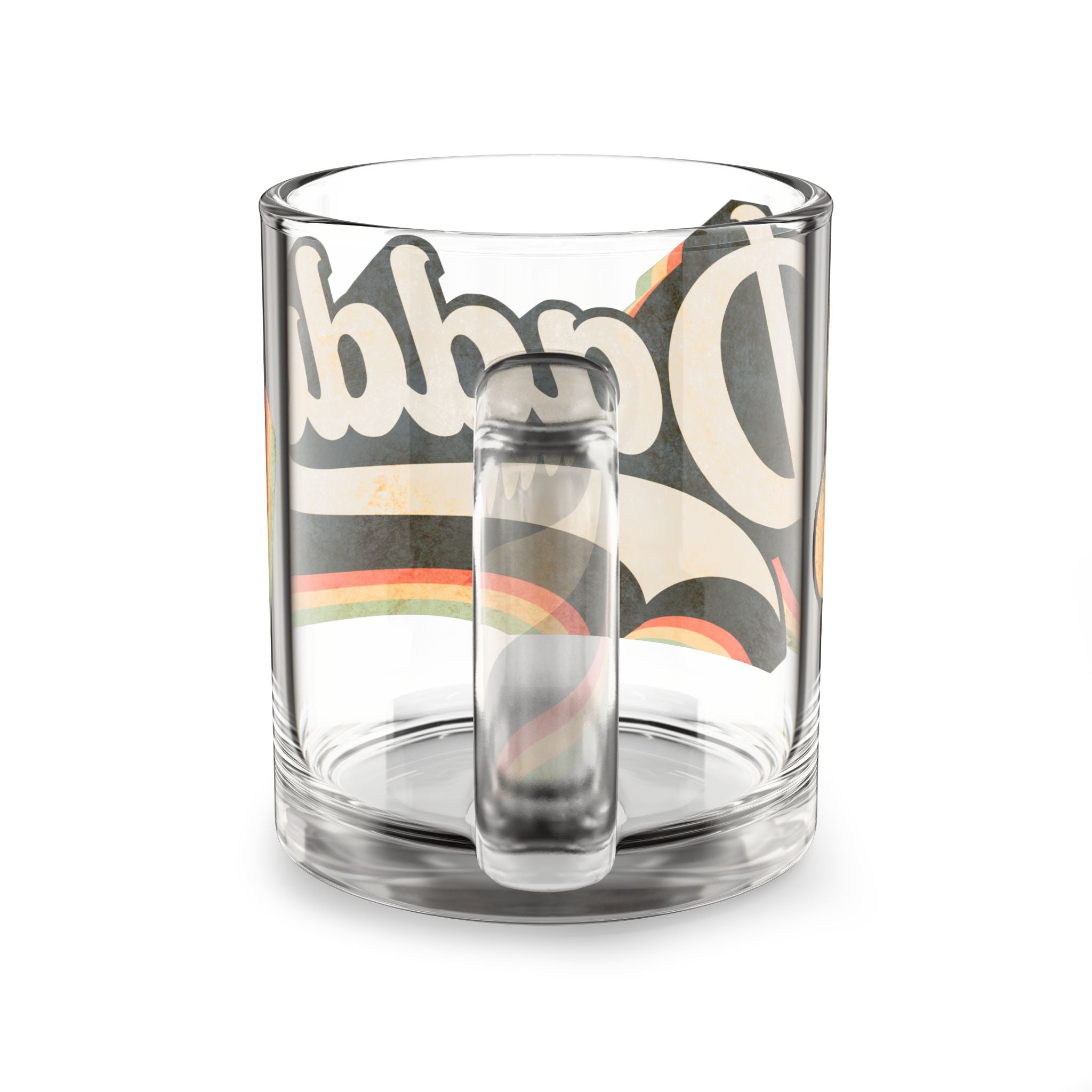 Daddy Retro Script 10oz Glass Mug — Vintage Dad Gift for Father’s Day
