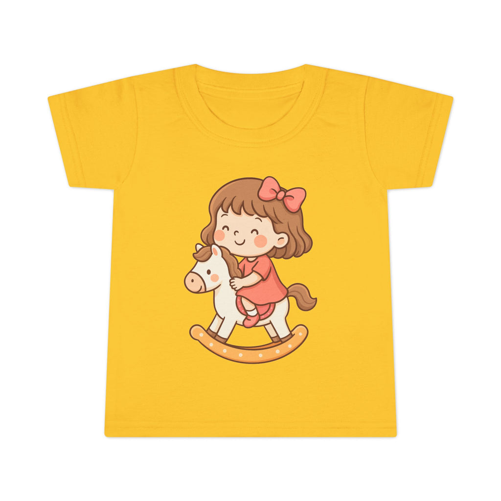 Toddler T-Shirt with Adorable Rocking Horse Design, Cute Kids Shirt, Baby Shower Gift, Playtime Outfit, Toddler Apparel