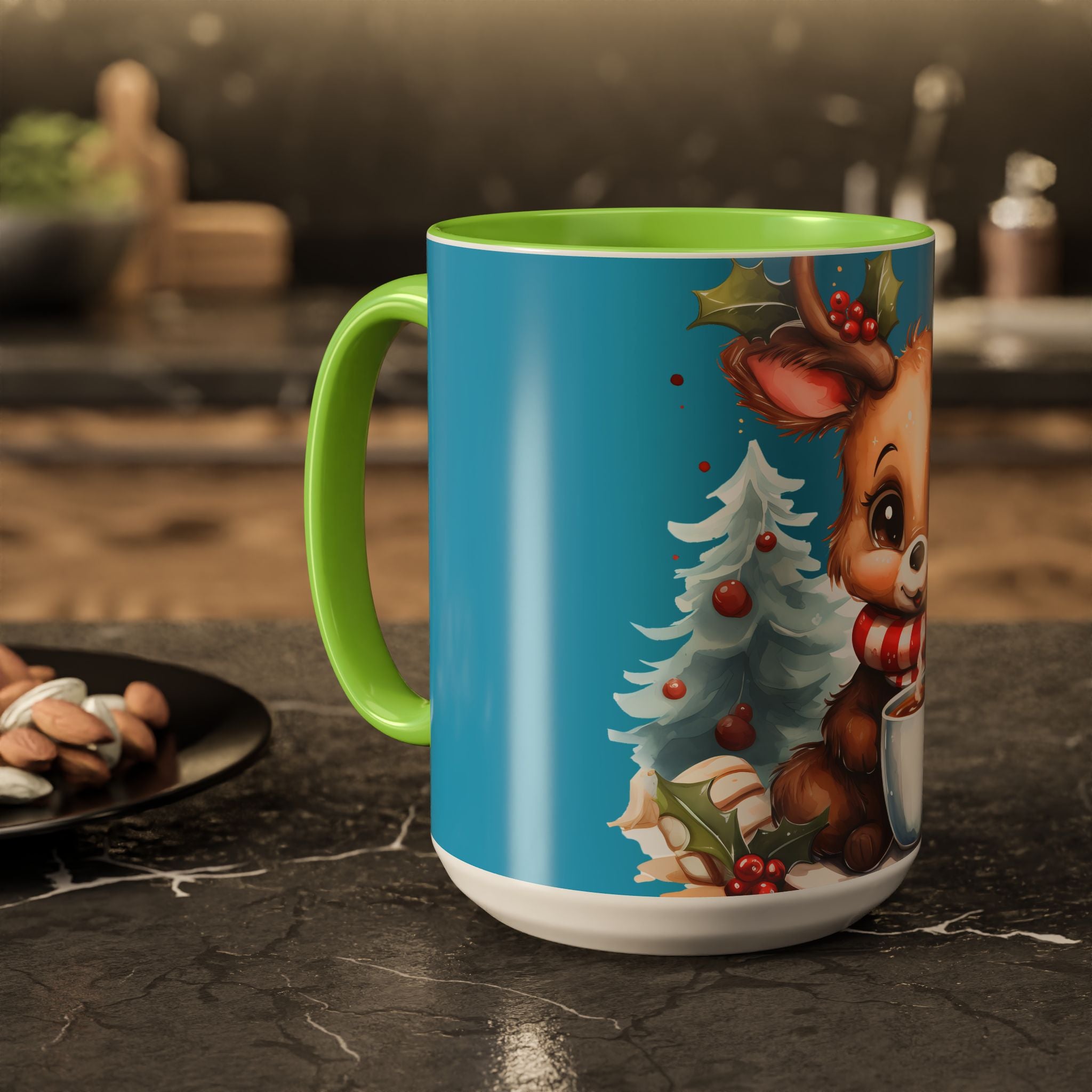 Cute Christmas Reindeer Coffee Mug (11oz & 15oz)