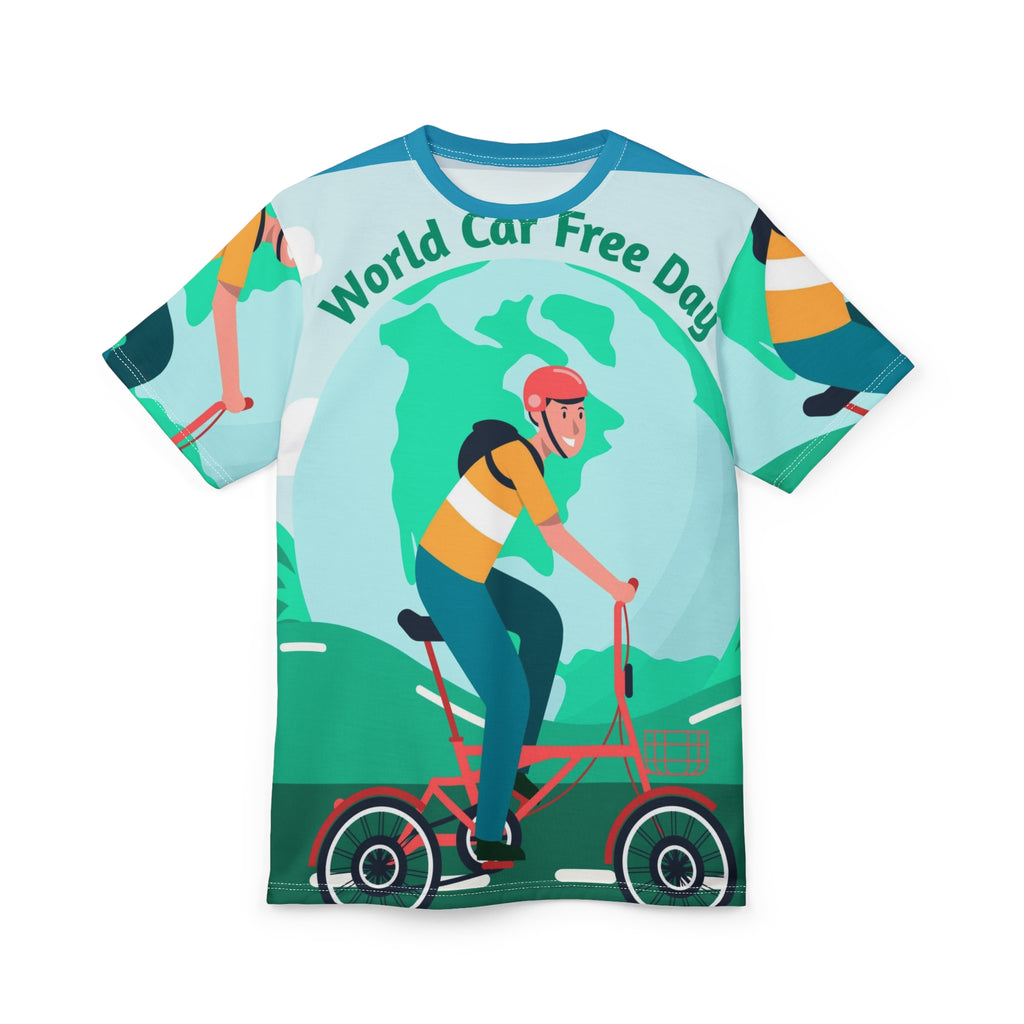 World Car Free Day Bike Tee — Eco-Friendly Cycling Graphic Shirt
