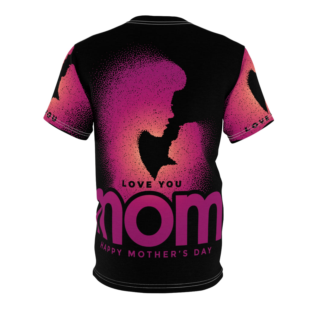 Mother's Day Tee — "Love You Mom" Graphic All-Over Print Shirt