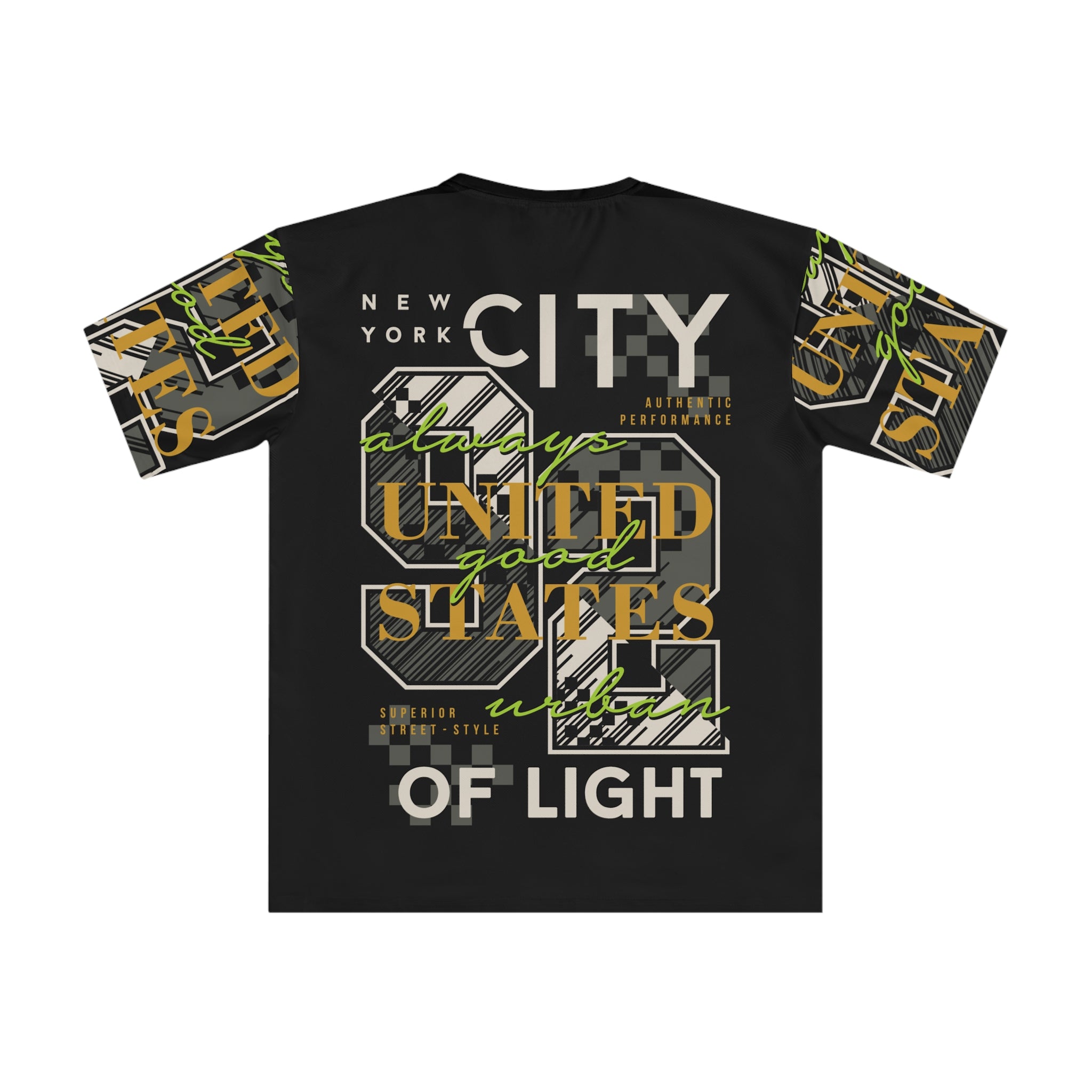 Men's Graphic Loose T-Shirt - New York City & States of Light Design