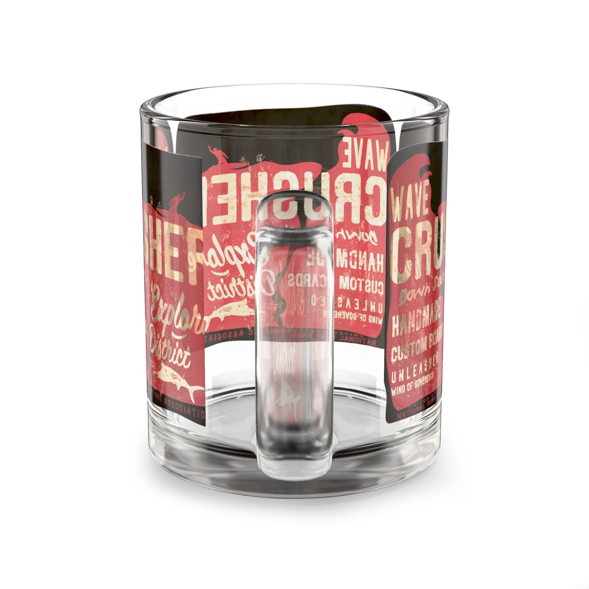 Glass Mug — Wave Crusher Retro Surf Logo 10oz