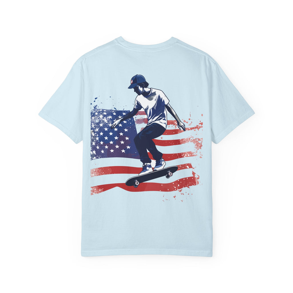 Skateboarder American Flag T-Shirt