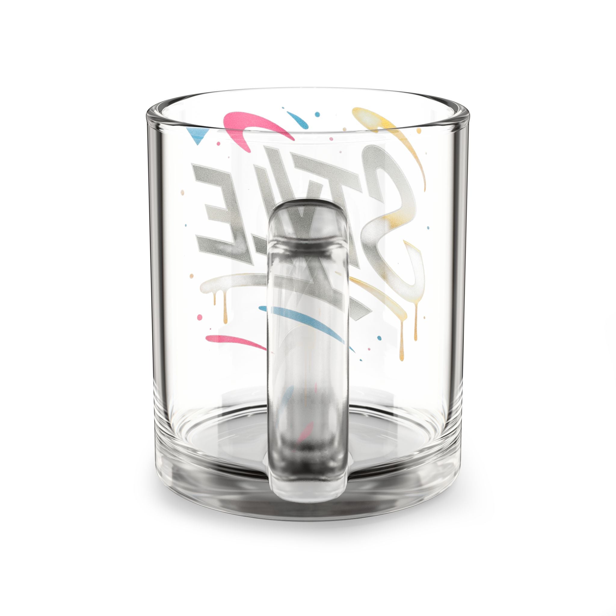 Style Glass Mug — Retro Color Splash 10oz Coffee & Tea Cup