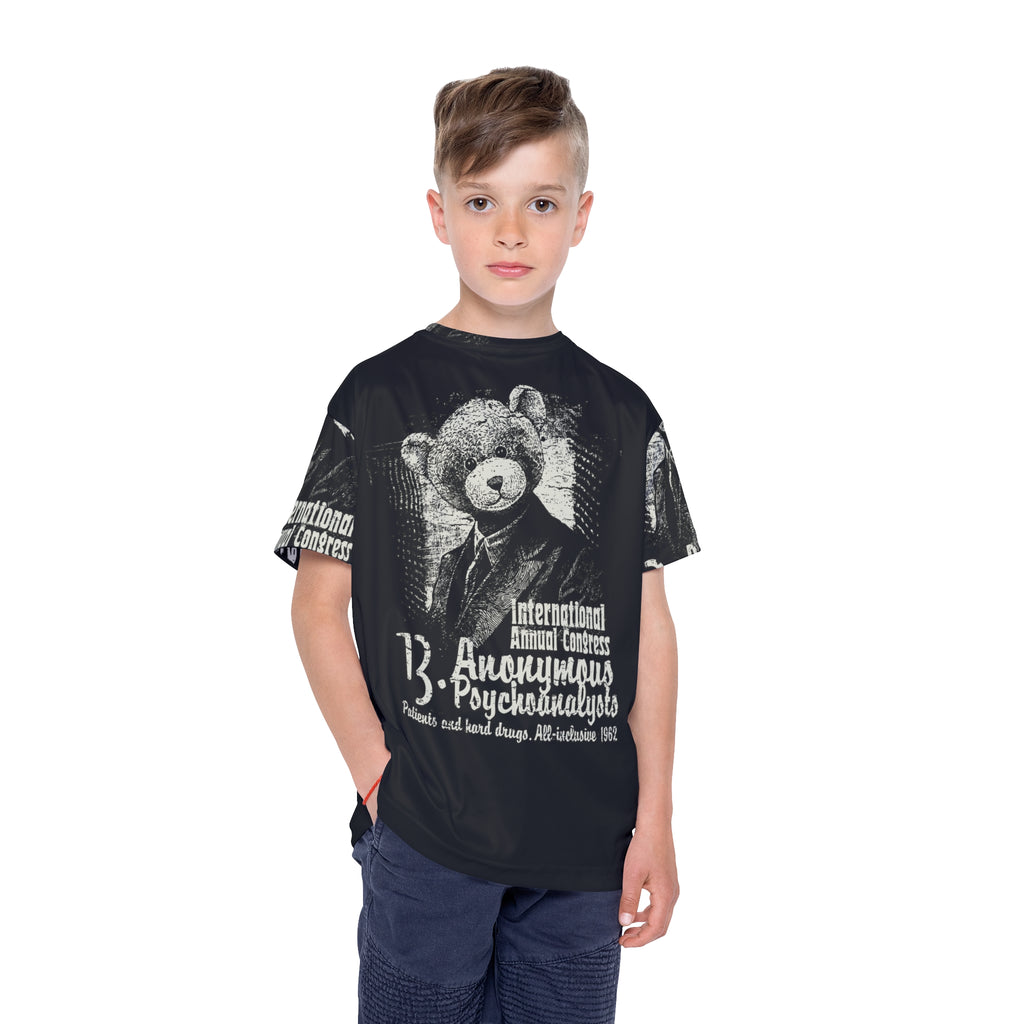 Kids Jersey — Vintage Teddy Bear “13th International Annual Congress Anonymous Psychoanalysts” Graphic