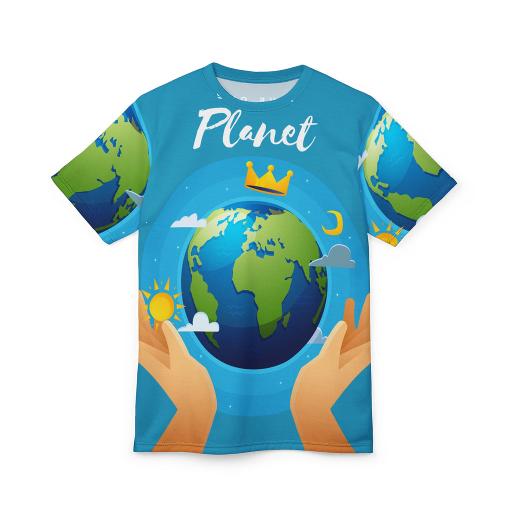 Planet Crown Graphic Tee – Earth Lover All-Over Print Shirt