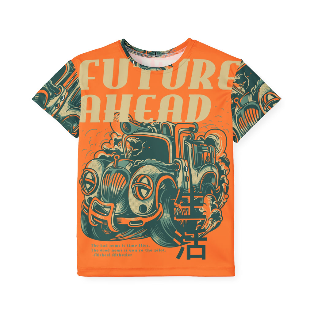 Kids Jersey — 'Future Ahead' Vintage Hot Rod Graphic