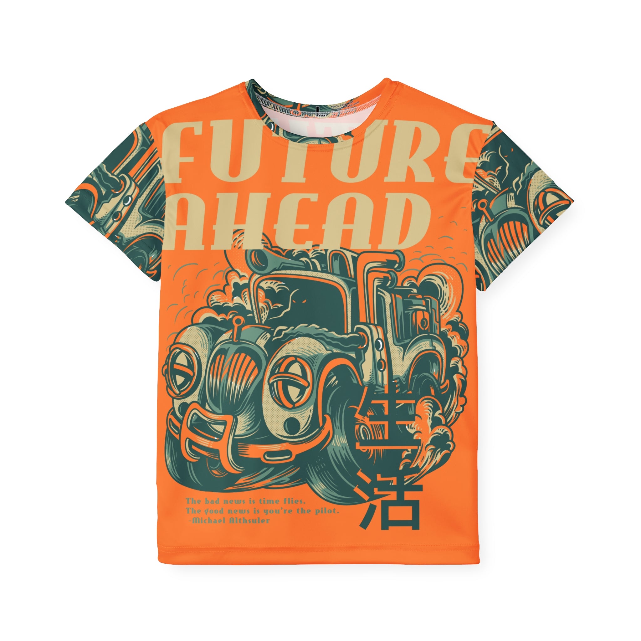 Kids Jersey — 'Future Ahead' Vintage Hot Rod Graphic