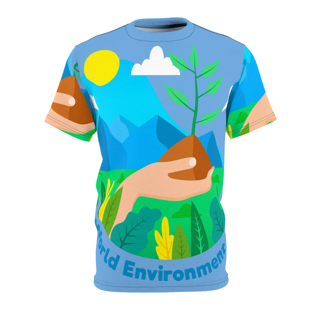 Environment Day Tee – Hand Planting Seedling Graphic Shirt