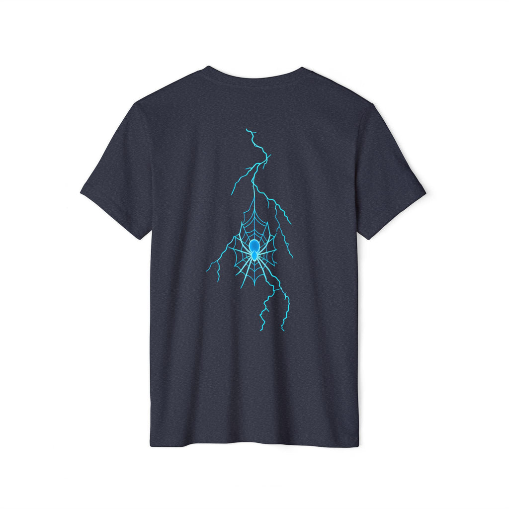 Electric Spiderweb T-Shirt — Neon Lightning Goth Graphic Tee