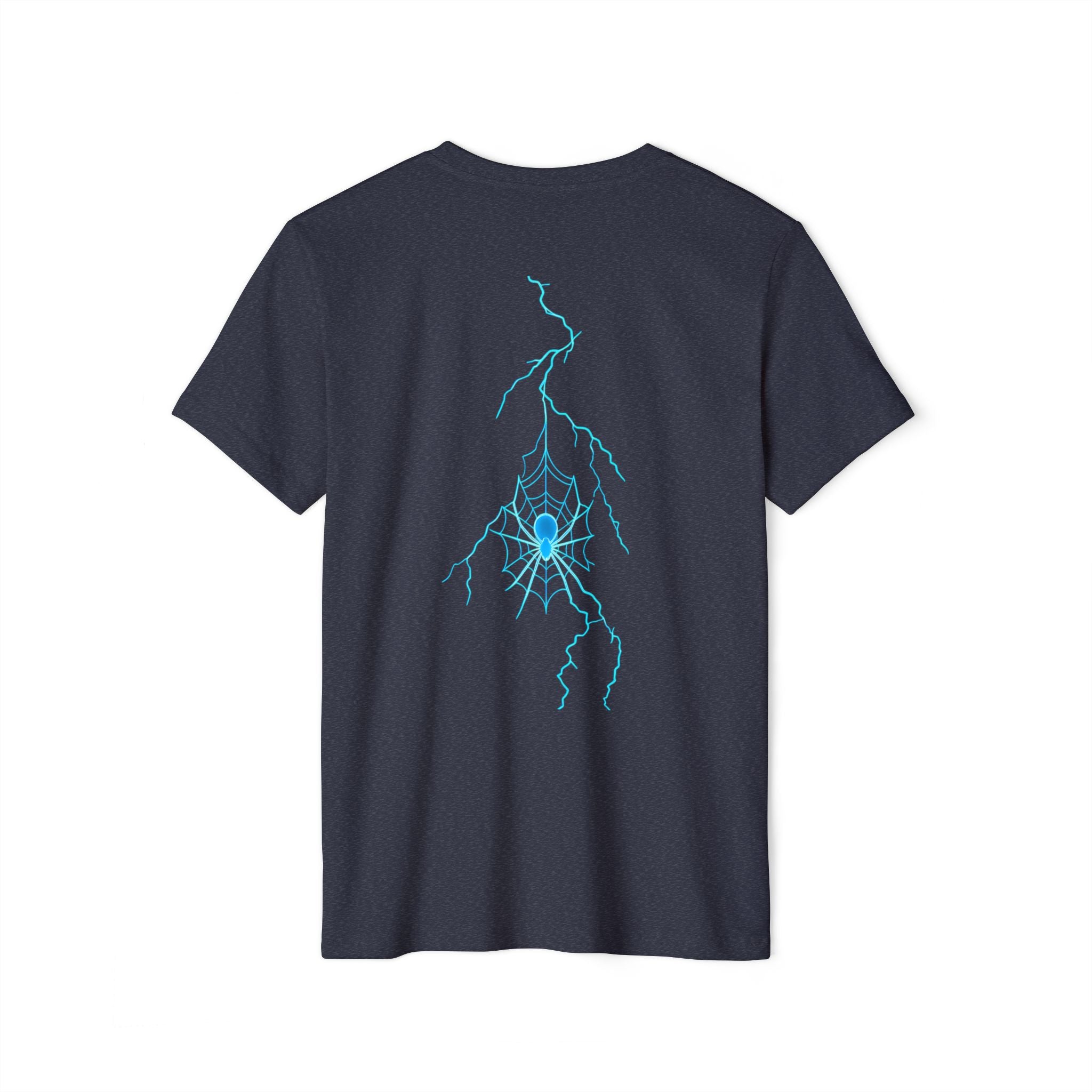 Electric Spiderweb T-Shirt — Neon Lightning Goth Graphic Tee