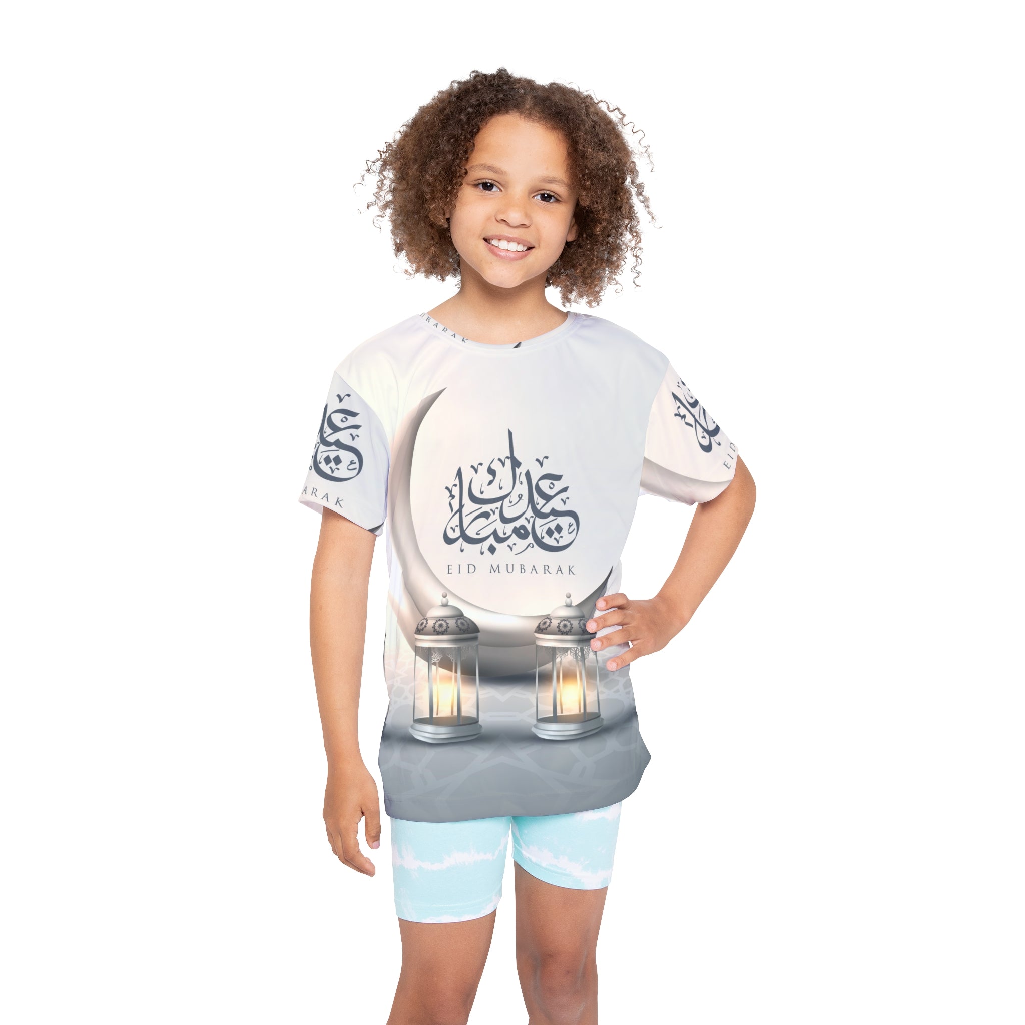 Kids Eid Mubarak Jersey - Crescent & Lantern All-Over Print