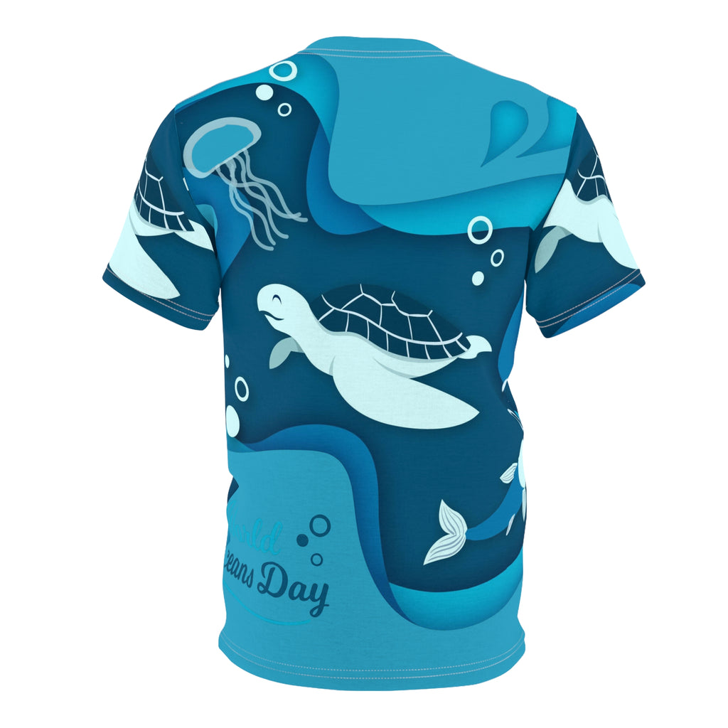 Sea Turtle Oceans Day All-Over Print Tee